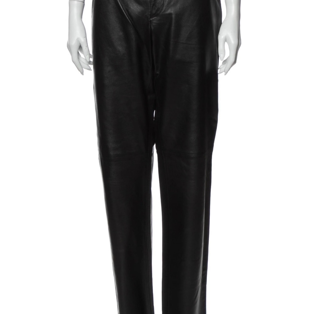 VERSUS Versace Black Leather Pants